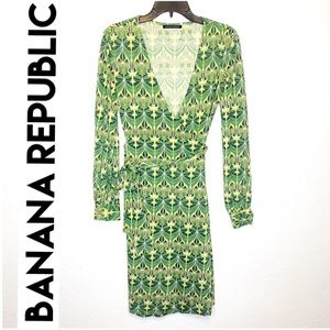 Banana Republic Wrap Dress Long Sleeve Sz 6